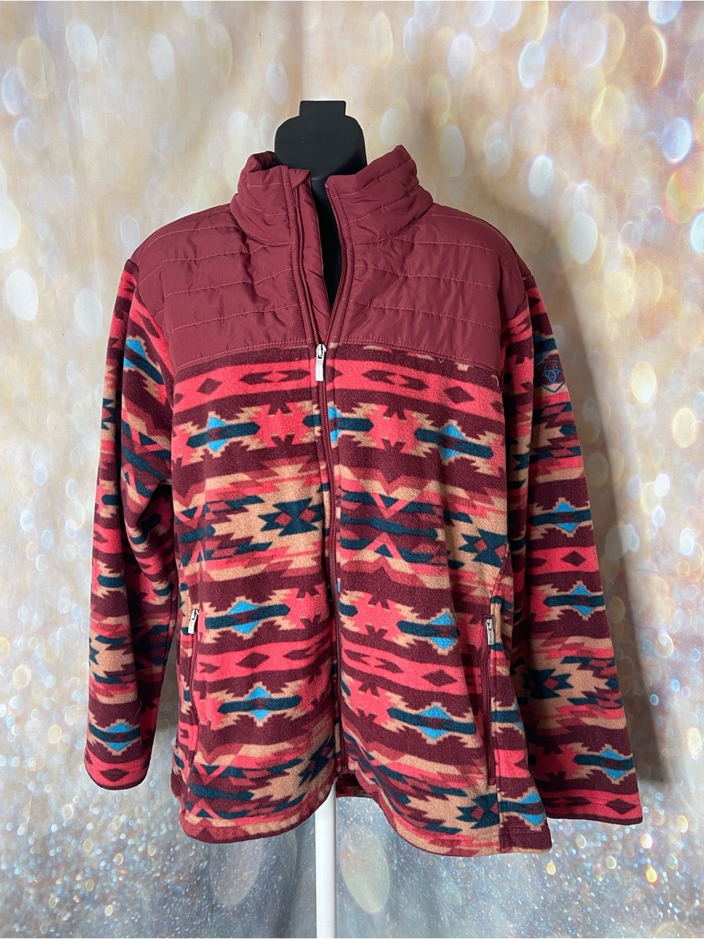 Ariat Prescott Quilted Fleece Jacket in Campfire Print Size 2X